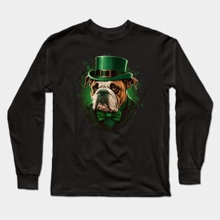 Bulldog St Patrick's Day Long Sleeve T-Shirt